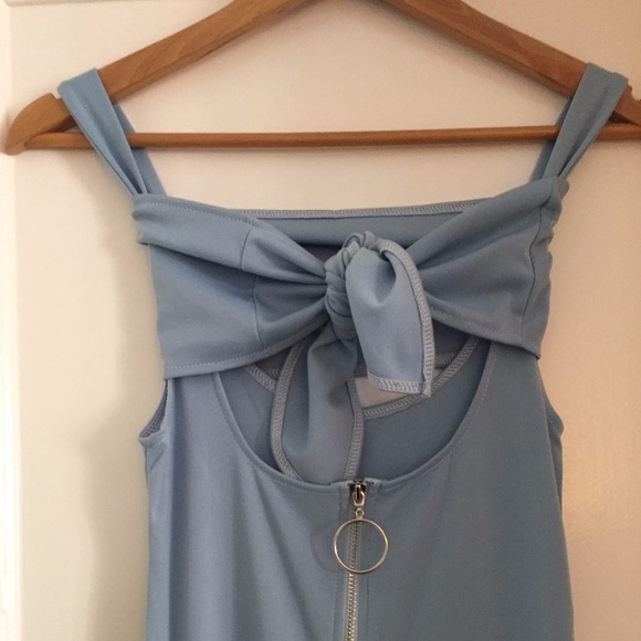 NEW! Designer Pewter Blue 2 Pc Jumpsuit Co-Ord Set - Picture 5 of 6